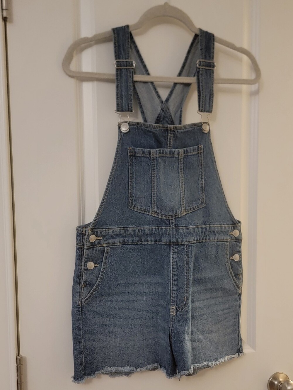 Denim Short Overalls - Size S (3-5)